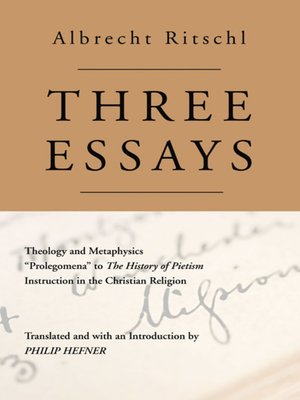 cover image of Three Essays